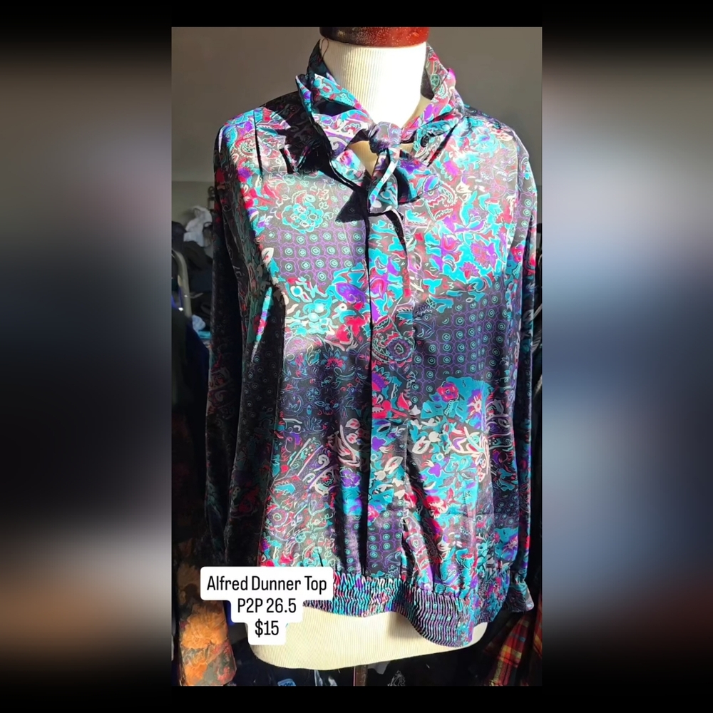 Alfred Dunner Multicolor Patterned Blouse